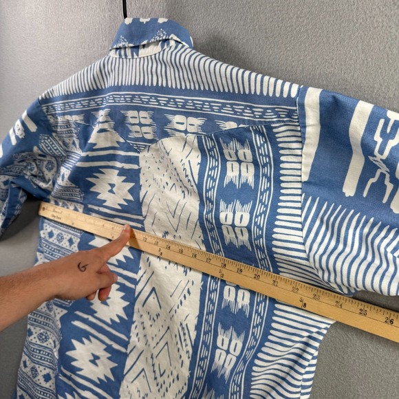 Vintage Panhandle Slim Shirt Mens 17x35 Aztec Western Cowboy Rodeo Made in USA - Picture 8 of 12
